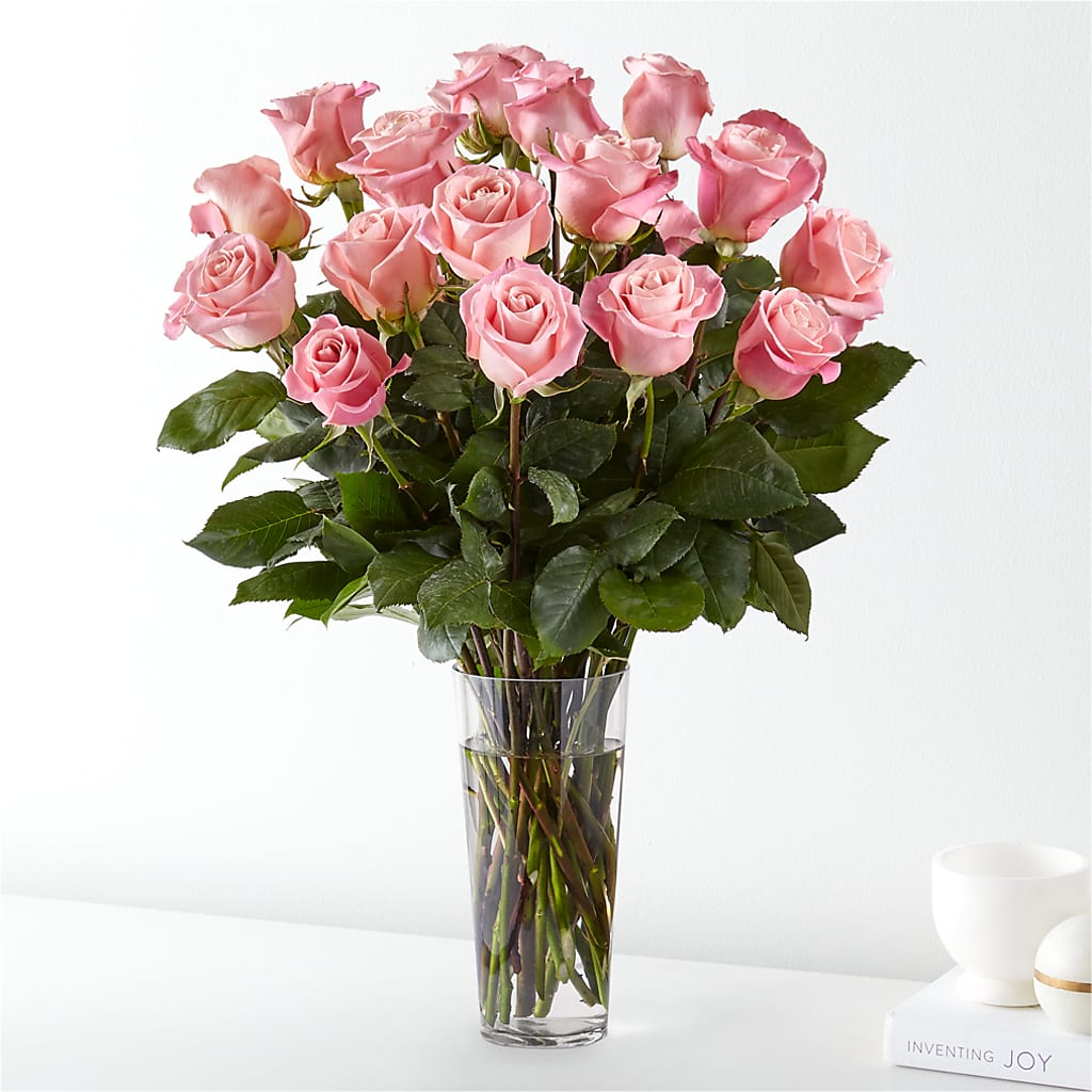 Long Stem Pink Rose Bouquet – Dynamic Flowers Of Royal Oak, Royal Oak MI