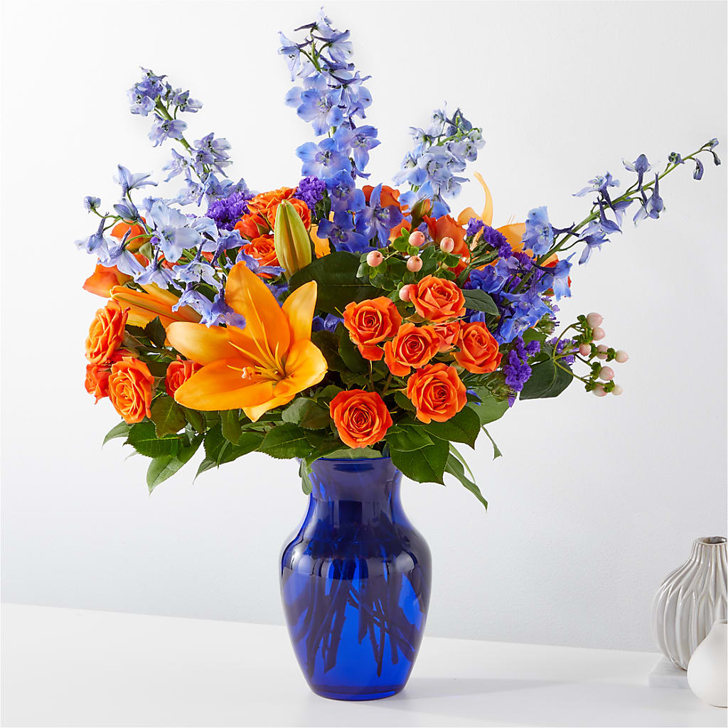 Radiant Citrus Bouquet – Dynamic Flowers Of Royal Oak, Royal Oak MI