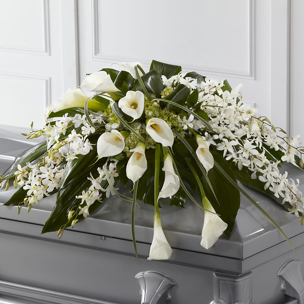 Angel Wings Casket Spray – Dynamic Flowers Of Royal Oak, Royal Oak MI