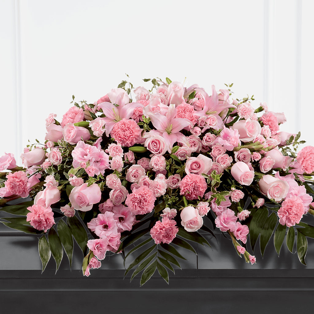 Garden of Comfort Casket Spray (Standard) – Dynamic Flowers Of Royal Oak, Royal Oak MI