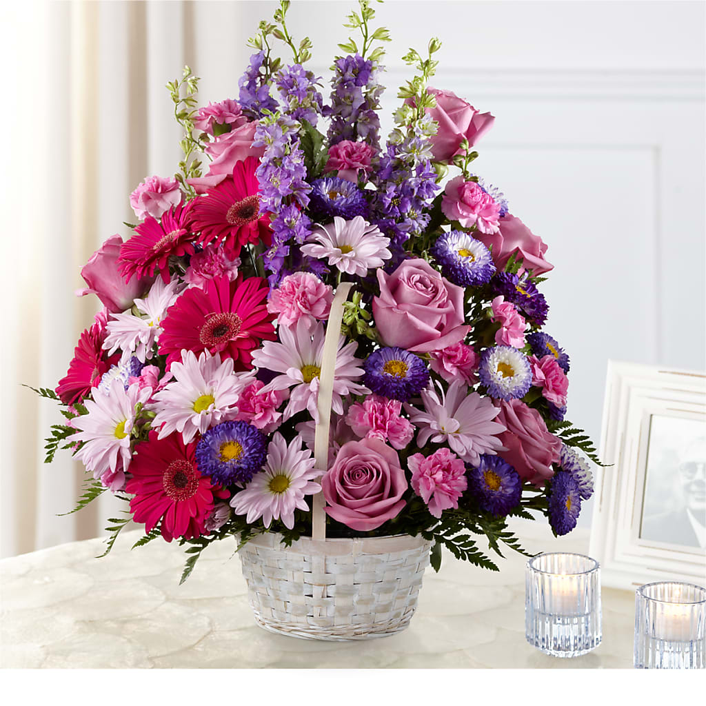 Pastel Peace Basket – Dynamic Flowers Of Royal Oak, Royal Oak MI