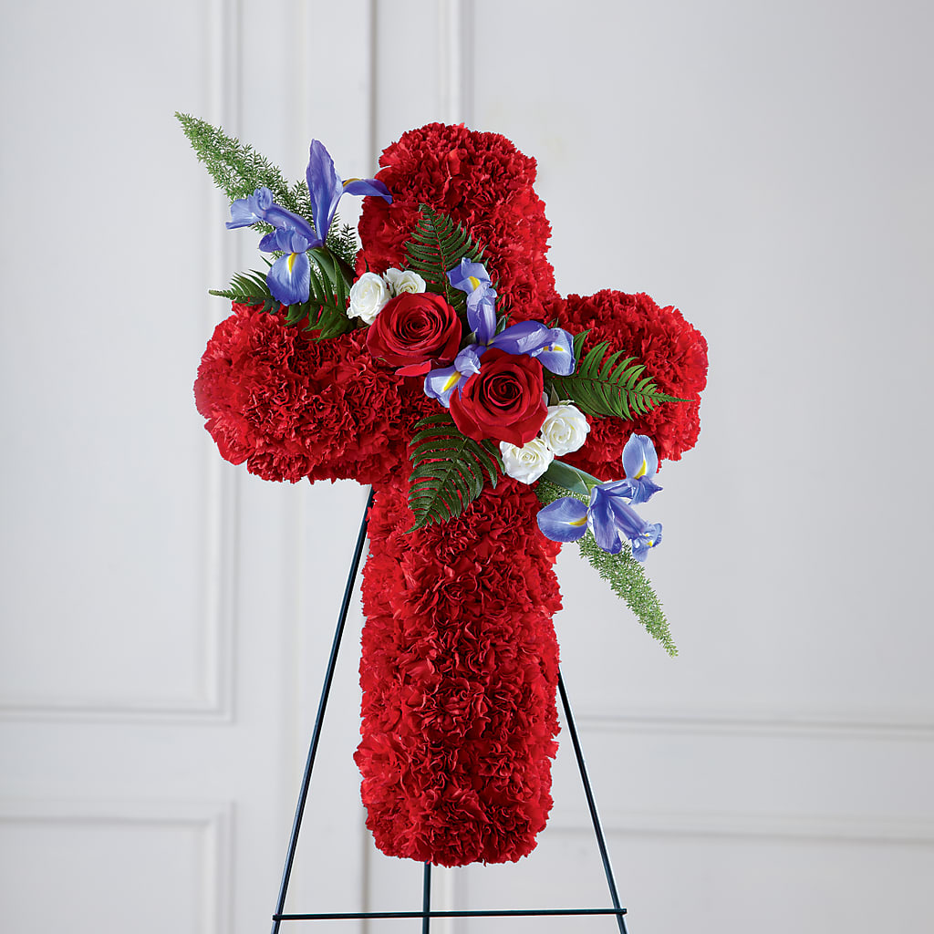 Faithful Hero Floral Cross – Dynamic Flowers Of Royal Oak, Royal Oak MI
