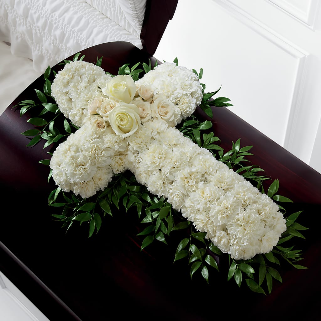 Peaceful Memories Casket Spray (Standard) – Dynamic Flowers Of Royal Oak, Royal Oak MI