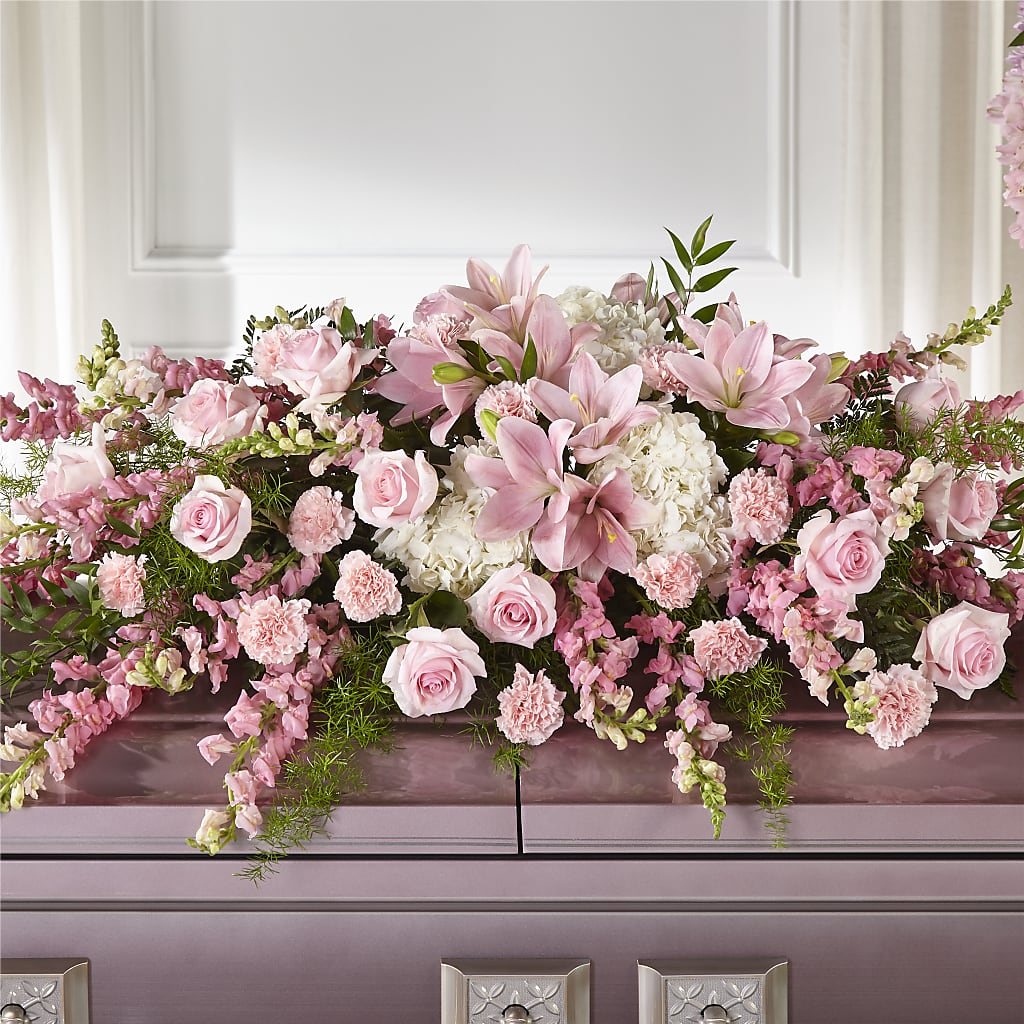 Life & Remembrance Casket Spray – Dynamic Flowers Of Royal Oak, Royal Oak MI