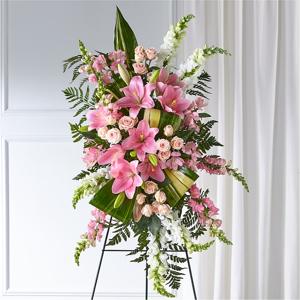 Elegant Embrace Standing Spray – Dynamic Flowers Of Royal Oak, Royal Oak MI