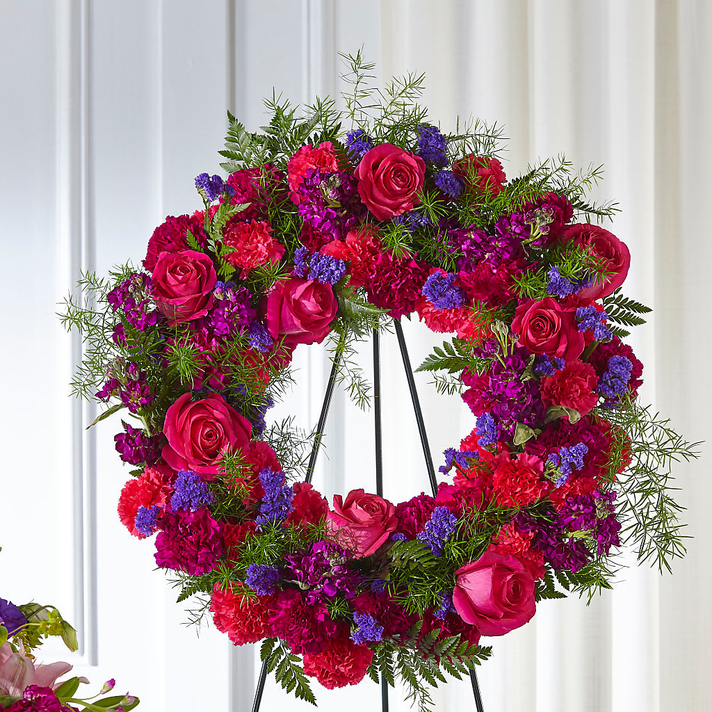 Calming Colors Wreath – Dynamic Flowers Of Royal Oak, Royal Oak MI