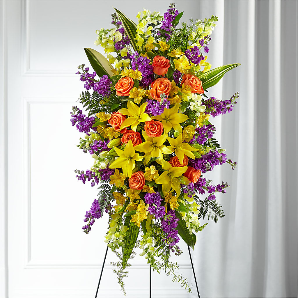Thoughtful Prayers Standing Spray – Dynamic Flowers Of Royal Oak, Royal Oak MI