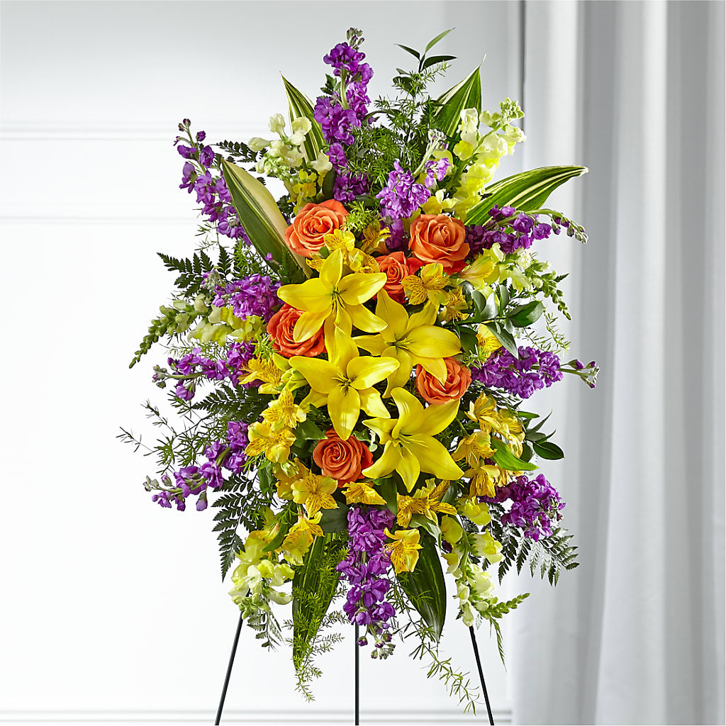 Thoughtful Prayers Standing Spray – Dynamic Flowers Of Royal Oak, Royal Oak MI