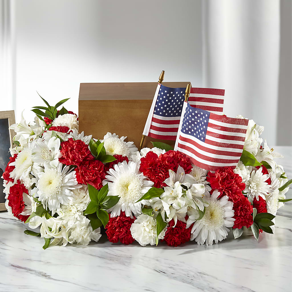 Spirit of Patriotism Cremation Adornment – Dynamic Flowers Of Royal Oak, Royal Oak MI