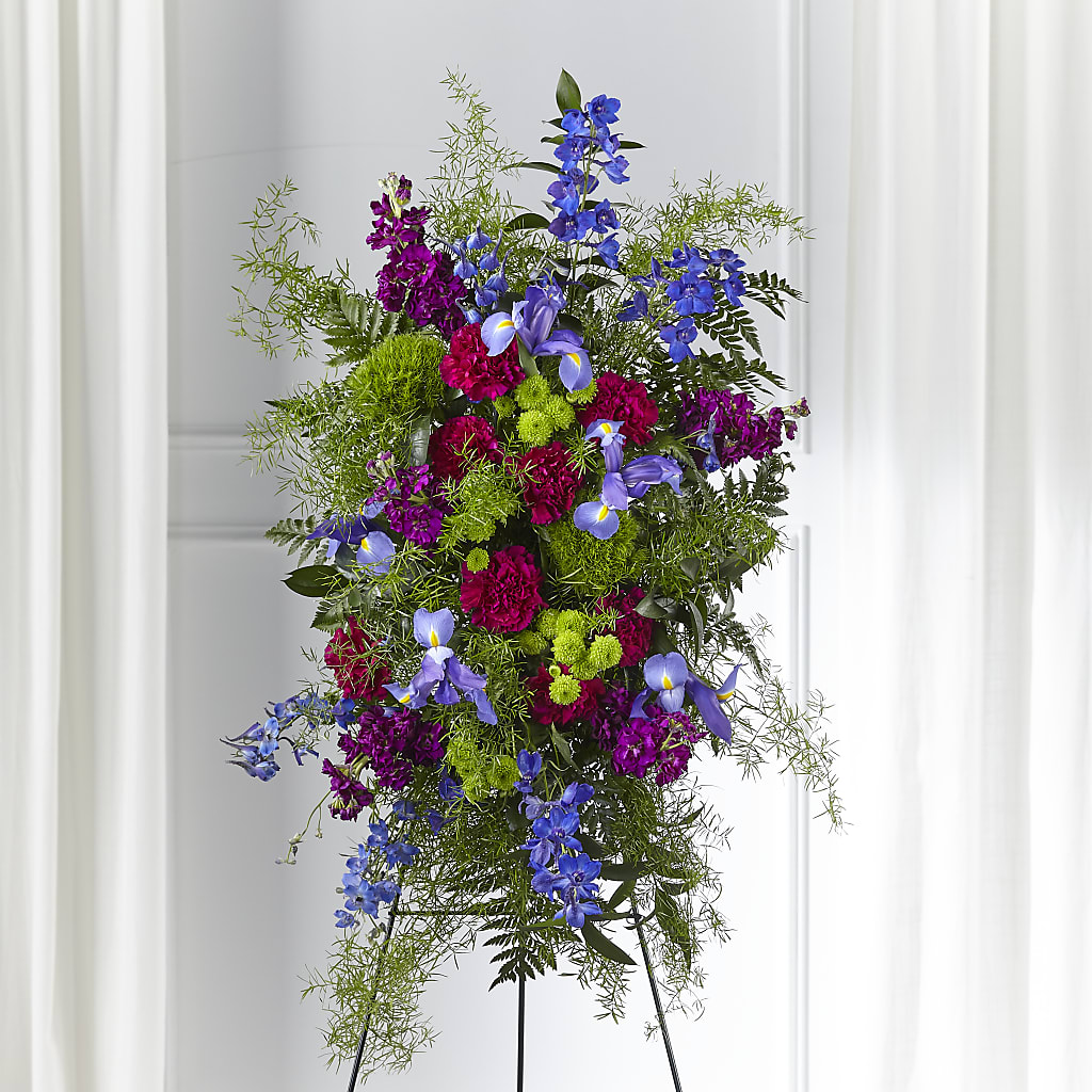Heavenly Skies Standing Spray – Dynamic Flowers Of Royal Oak, Royal Oak MI
