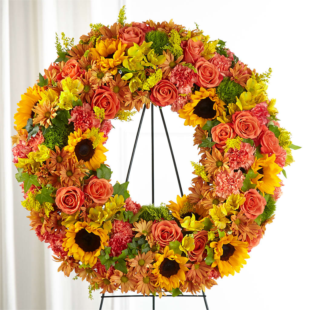 Autumnal Memories Wreath (Standard) – Dynamic Flowers Of Royal Oak, Royal Oak MI