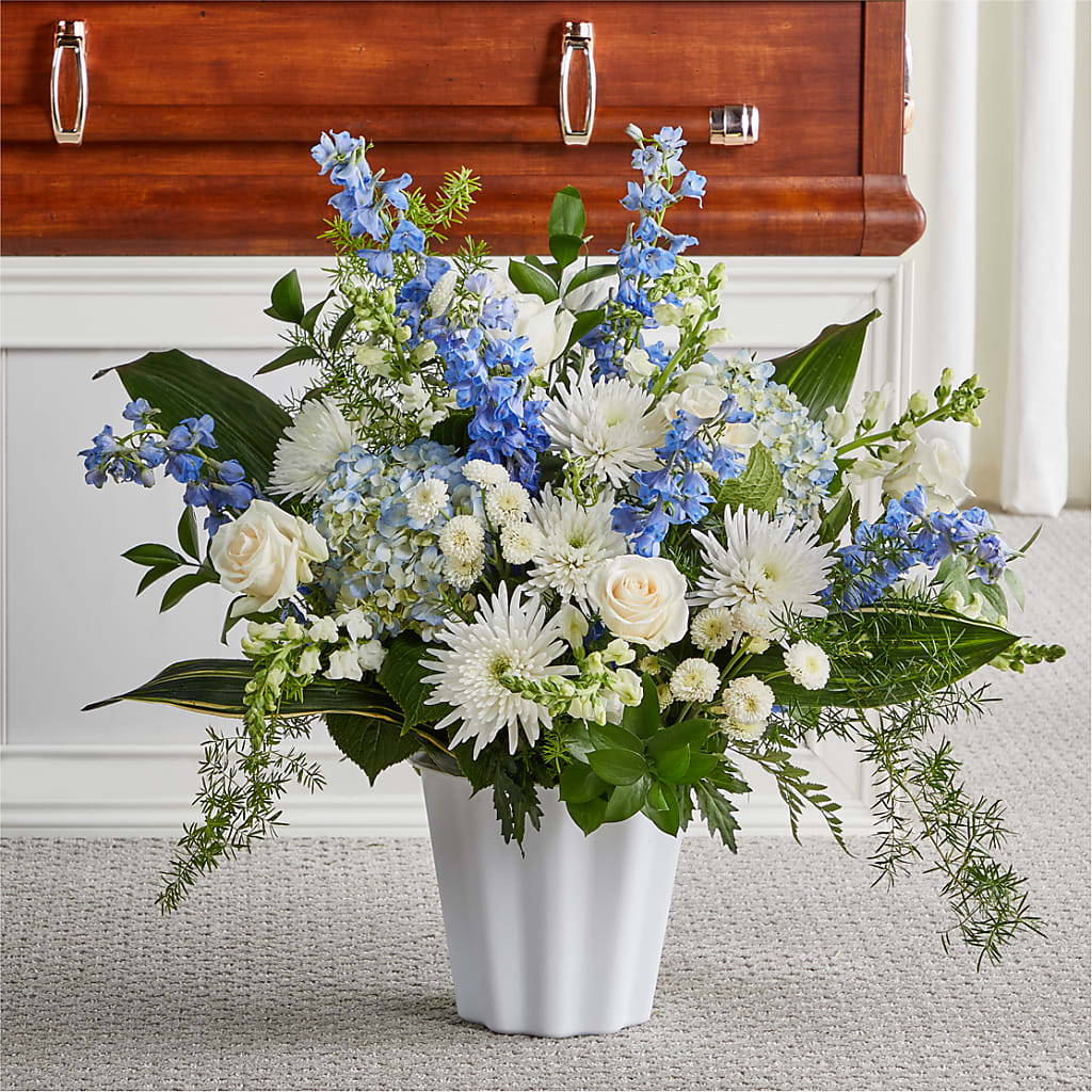 Everlasting Memories Floor Basket – Dynamic Flowers Of Royal Oak, Royal Oak MI