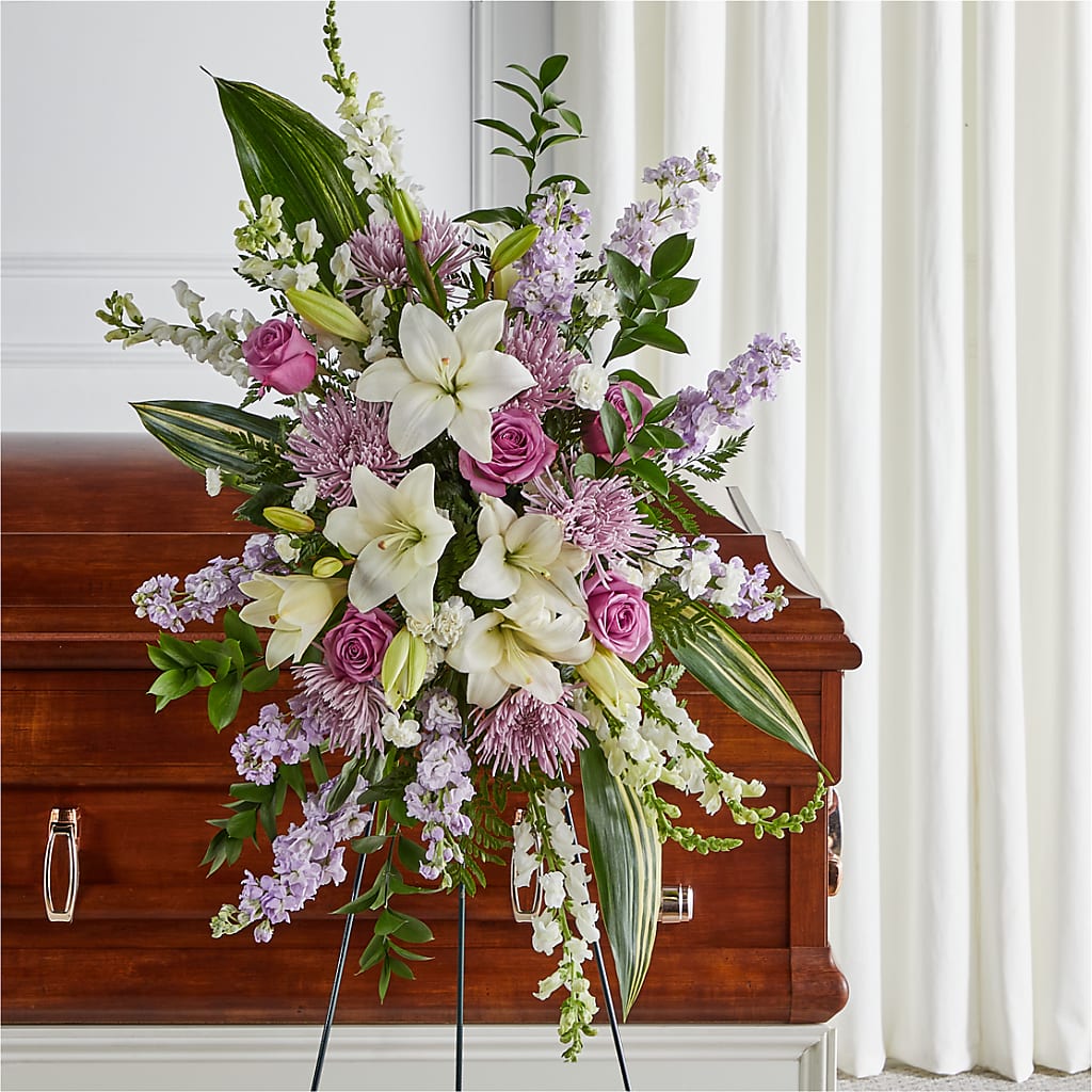 Grateful Hearts Standing Spray – Dynamic Flowers Of Royal Oak, Royal Oak MI