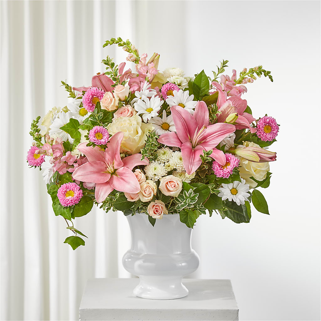 Empathetic Blooms Urn Arrangement – Dynamic Flowers Of Royal Oak, Royal Oak MI