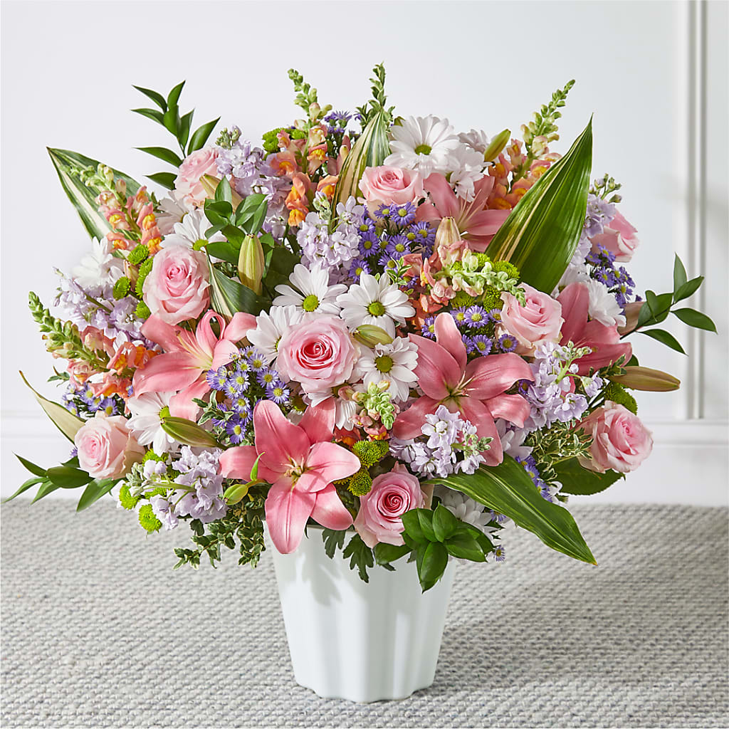 Abundant Compassion Floor Basket – Dynamic Flowers Of Royal Oak, Royal Oak MI