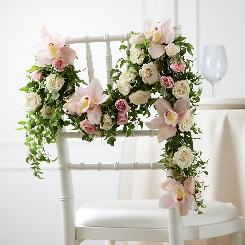 Orchid Rose Chair Décor – Dynamic Flowers Of Royal Oak, Royal Oak MI