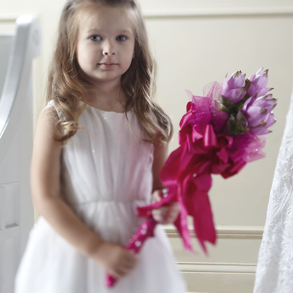 Sparkle Pink Flower Girl Bouquet – Dynamic Flowers Of Royal Oak, Royal Oak MI