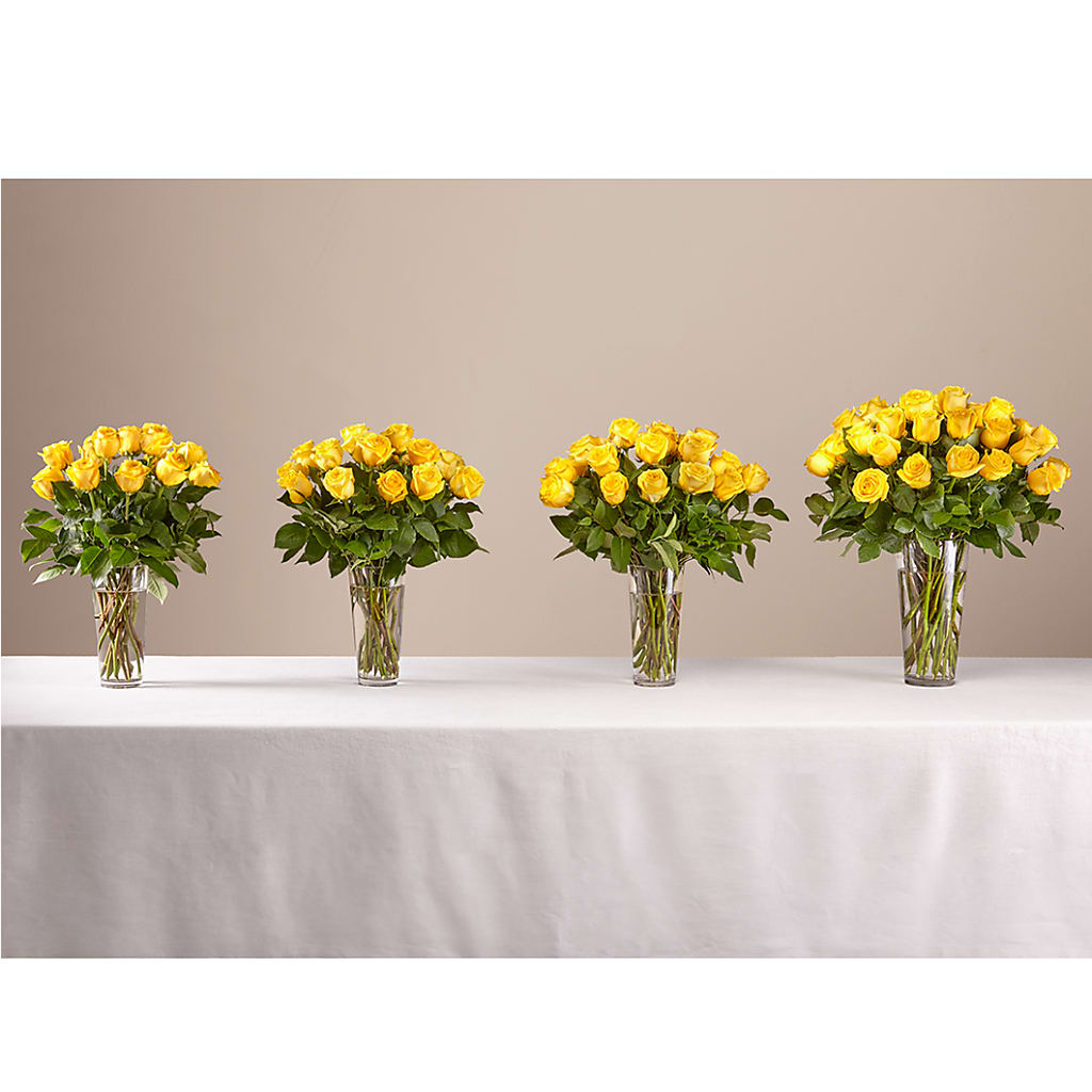 Long Stem Yellow Rose Bouquet –  Dynamic Flowers Of Royal Oak, Royal Oak MI