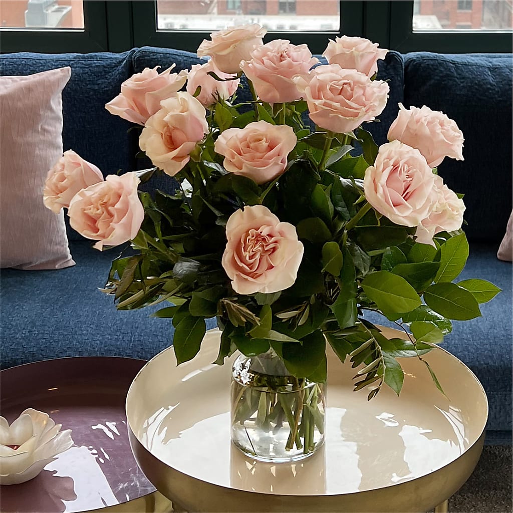Long Stem Pink Rose Bouquet –  Dynamic Flowers Of Royal Oak, Royal Oak MI