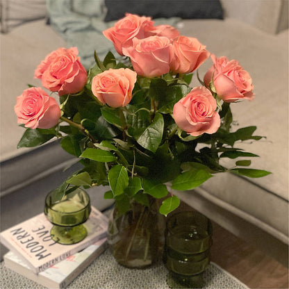 Long Stem Pink Rose Bouquet –  Dynamic Flowers Of Royal Oak, Royal Oak MI