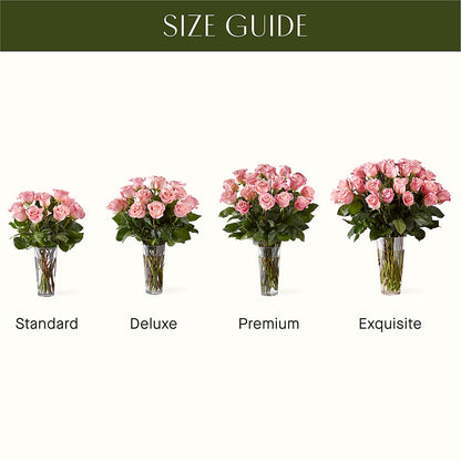 Long Stem Pink Rose Bouquet –  Dynamic Flowers Of Royal Oak, Royal Oak MI
