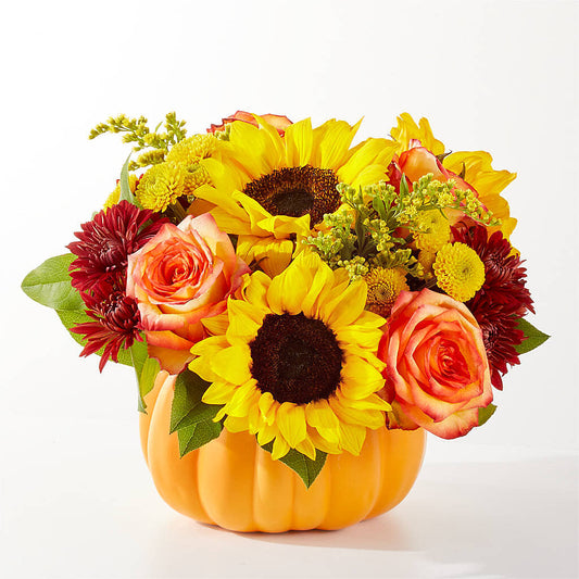 Golden Gourd Pumpkin Bouquet –  Dynamic Flowers Of Royal Oak, Royal Oak MI