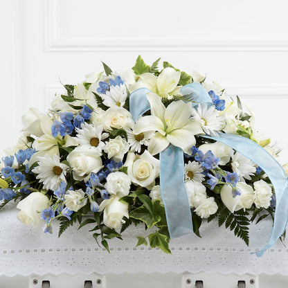 Tender Treasure Casket Spray –  Dynamic Flowers Of Royal Oak, Royal Oak MI