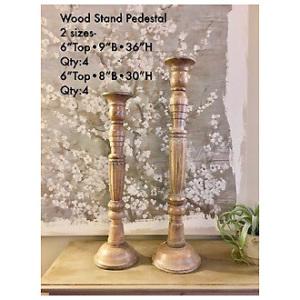 Stylish Wood Pedestal –  Dynamic Flowers Of Royal Oak, Royal Oak MI