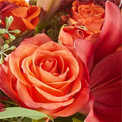 Crimson Leaves Bouquet –  Dynamic Flowers Of Royal Oak, Royal Oak MI
