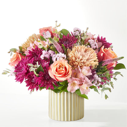 Berry Cobbler Bouquet with Ivory Vase –  Dynamic Flowers Of Royal Oak, Royal Oak MI