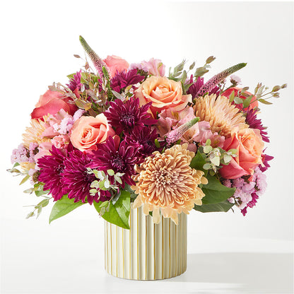 Berry Cobbler Bouquet with Ivory Vase –  Dynamic Flowers Of Royal Oak, Royal Oak MI