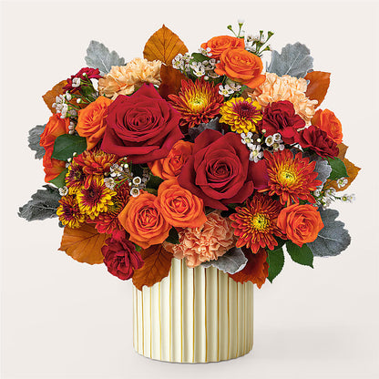 Merlot Bouquet with Ivory Vase –  Dynamic Flowers Of Royal Oak, Royal Oak MI