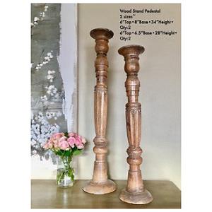 Wood Pedestal –  Dynamic Flowers Of Royal Oak, Royal Oak MI