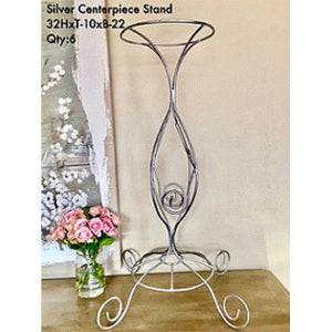 Stylish Silver Centerpiece Stand (Rod Iron)32HxT-10xB-22